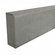 Камень бетонный бортовой БР.100.20.8 гладкий серый