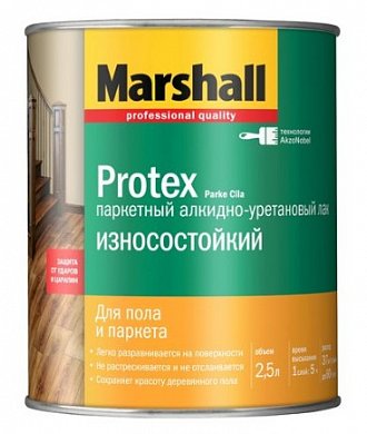 Лак Паркетный матов.  PROTEX  2,5л Маршал