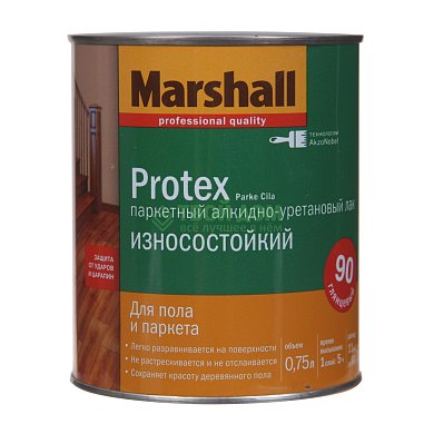 Лак Паркетный глянц.  PROTEX  0,75л Маршал