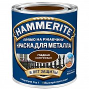 Краска HAMMERITE глад. Коричневая 0,75л