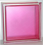 Стеклоблок "Арктика" розовый окрашен. внутри 19*19*8см.Glass Block Pink 1919/8 Arctic