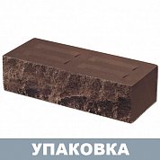 Кирпич Фагот с бороздками фактура "Финская" ЕФ100 МК Шоколад 250*100*65мм (405шт.)