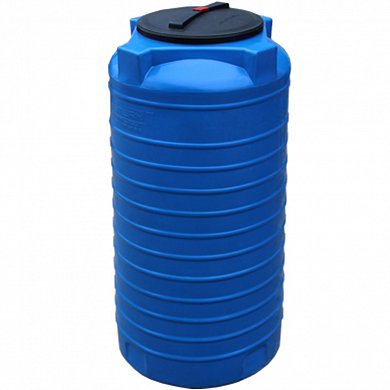 Бочка для воды вертикальная узкая, 300 литров, синяя