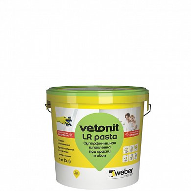 Vetonit LR Pasta. Готовая шпаклевка суперфинишная под окраску и обои, 5 кг