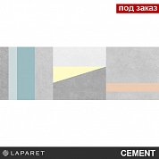 Плитка настенная Cement серый узор 25*75
