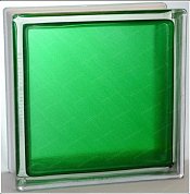 Стеклоблок "Арктика" изумрудный окрашен. внутри 19*19*8см.Glass Block Emerald 1919/8 Arctic