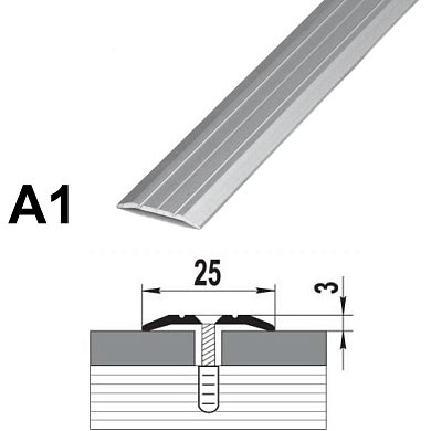 Порог-стык 25* 900мм алюминий (174 Береза) А1