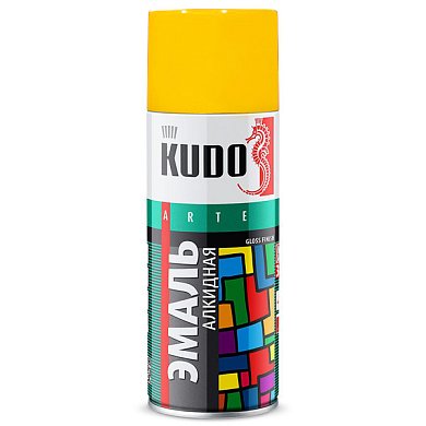 Аэрозоль краска Желтая "KUDO", 520мл KU-1013