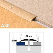 А30 Л&nbsp;&nbsp;90 с/о венге упак. с держ. (Профиль алюм)