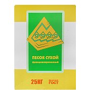Песок кварцевый желтый мытый фракционнный (0,16-0,63 мм), 25кг