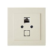 Розетка компьютерная  САТ 5, крем, Touran