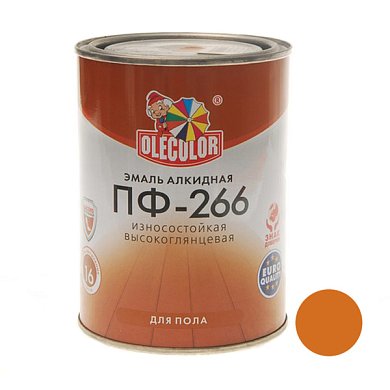 Эмаль алк. ПФ-266 Золотистая 0,9кг "Олеколор" 