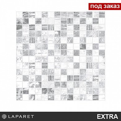 Декор Extra Мозаика серый+белый 30х30