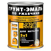Грунт-эмаль по ржавчине Красно-коричневый  2л "DALI"