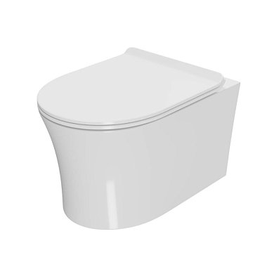 Унитаз подвесной&nbsp;&nbsp;Point Bera безободковый, сиденье микролифт