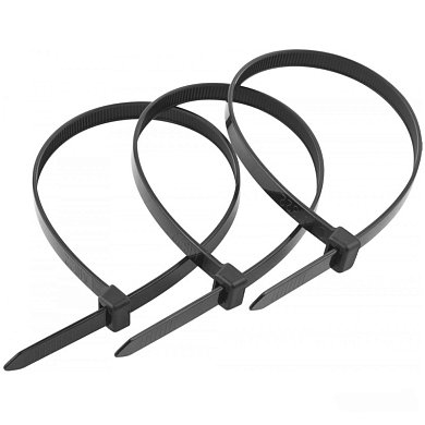 Хомут черный 3,6х300 мм (100 шт)  REXANT