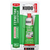 Герметик санитарный силиконовый, прозрачный, 85 мл. KUDO