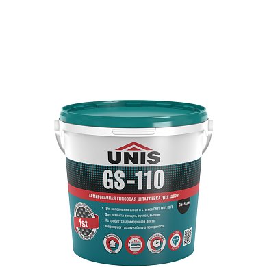 GS-110 GipsSeam. Шпатлевка для швов ГКЛ, 5кг. Unis
