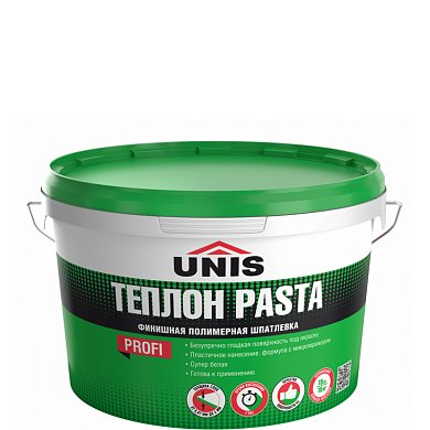 ТЕПЛОН PASTA. Готовая к применению полимерная шпатлевка, 15 кг. UNIS