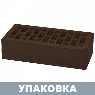 Кирпич Шоколад облицовочный (одинарный) М-150, г. Новомосковск (480шт.)