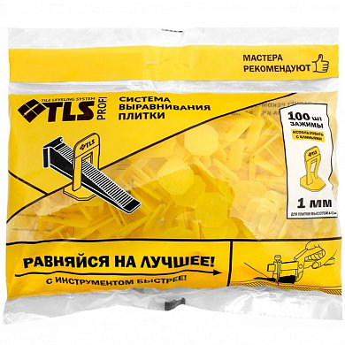 Система выравн. плитки TLS-Profi зажим 1,0 мм (100 шт.)