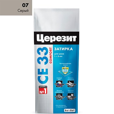 CE 33. Затирка "Серый" 07. Церезит, 2 кг (Фольга)