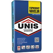 ГОРИЗОНТ NIVELIR. Высокопрочный тонкослойный наливной пол, 20кг. Unis