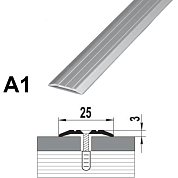 Порог-стык 25*1350мм алюминий (102 Ольха серая)&nbsp;&nbsp;А1