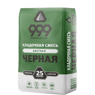 999 ЧЕРНАЯ кладочная смесь М-150, 25 кг. Форммат