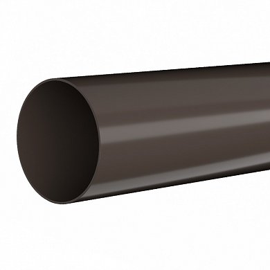 Труба водосточная (3 м) 82 мм ПВХ ТехноНИКОЛЬ, темно-коричневая