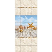 Панели ПВХ  Песчаный пляж  2700*250*8 мм UN ( из 4 шт.)