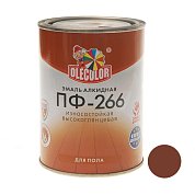 Эмаль алк. ПФ-266 Красно-коричневая&nbsp;&nbsp;0,9кг "Олеколор" 