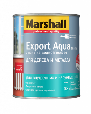 Эмаль акриловая  EXPORT аква белая п/мат. 0,8л