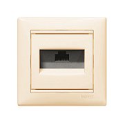 Розетка 1-ая РС с фиксаторами слоновая кость&nbsp;&nbsp;VALENA