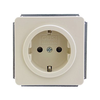 Механизм розетки&nbsp;&nbsp;с БЗК, без ЗП 16А/250V ,цвет бежевый EXTRA