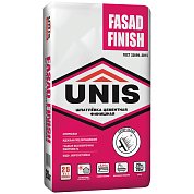 FASAD FINISH. Супербелая финишная цементная шпатлевка, 20 кг. UNIS