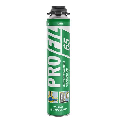 PROFIL 65 LITE (пистолет). Монтажная пена, всесезонная, 625мл. Soudal