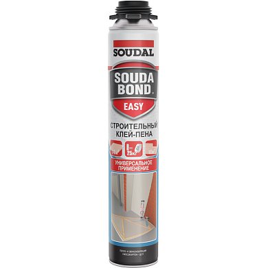 SOUDABOND EASY. Строительный клей-пена, летняя формула, 750 мл. SOUDAL