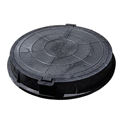 Люк полимерно-композитный&nbsp;&nbsp;800мм черный(проезжая зона 1)