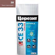 CE 33. Затирка "Темно-коричневый" 58. Церезит, 2 кг (Фольга)
