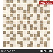 Декор Genesis Мозаика т.бежев + бежевый  30х30