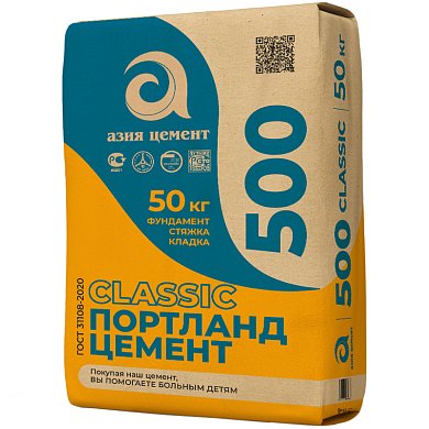 АЗИЯ ЦЕМЕНТ CLASSIC 500, 50 кг (Пенза)