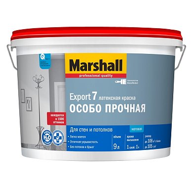 Краска  EXPORT-7 мат. BW 9л Маршал
