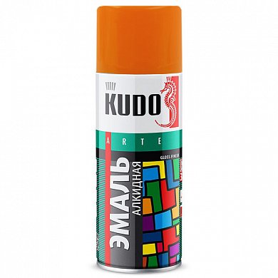 Аэрозоль краска Оранжевая "KUDO", 520мл KU-1019