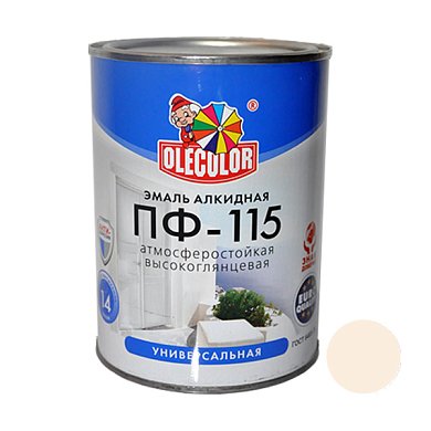 Эмаль алк. ПФ-115 Кремовая  0,8кг "Олеколор" 