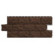 Фасадная панель "FineBer" Фасайдинг Дачный 1,15 * 0,450 Доломит темно-коричневый