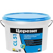 СL 51. Эластичная гидроизоляционная мастика под плиточные облицовки, 15 кг. Церезит