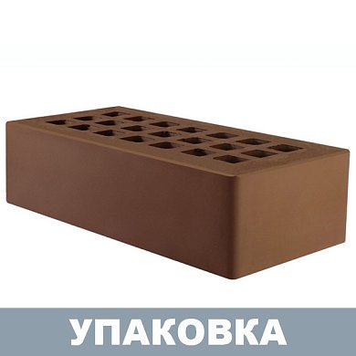 Кирпич Темно-Коричневый облицовочный (одинарный) УС г.Железногорск (480шт.)