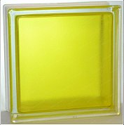 Стеклоблок "Арктика" желтый окрашен. внутри 19*19*8см.Glass Block Yellow 1919/8 Arctic