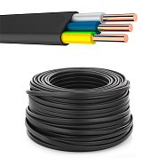 Кабель медный силовой ВВГнг-LS 3*1,5 плоский ГОСТ (Энергокабель)